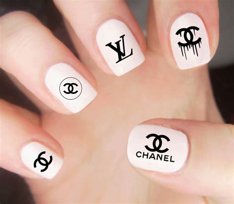 chanel logo stamp for nails|Chanel nail designs.